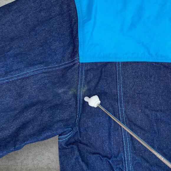 Vintage Y2K Boom X Platinum Jean Jacket Mens 2XL Dark Wash Denim Button Up - Picture 5 of 5